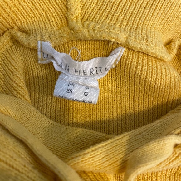 Urban heritage cropped knitted yellow hoodie - Picture 3 of 3